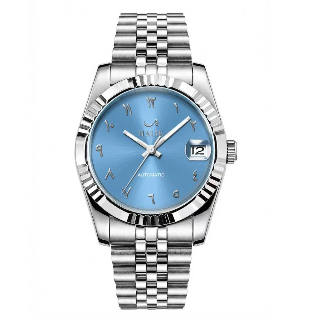 MALiK Ice Blue Automatikuhr mit arabischen Ziffern
